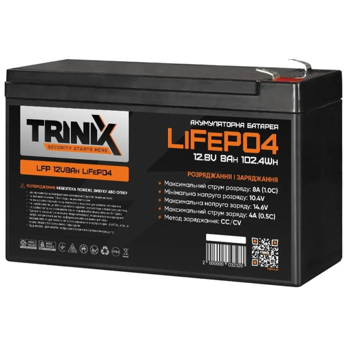 Акумуляторна батарея TRINIX LFP 12V8Ah LiFePo4