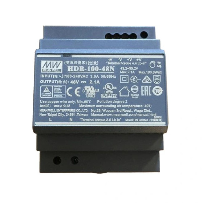 Блок живлення MeanWell Mean Well HDR-100-48N (48B 2.09А для монтажа на DIN рейку)