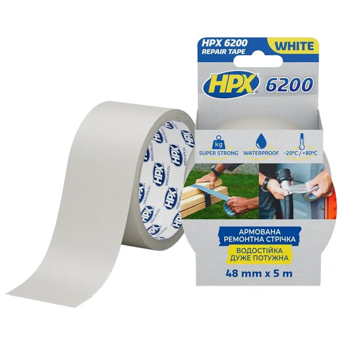 Стрічка армована одностороння HPX CW5005 6200 48мм х 5м