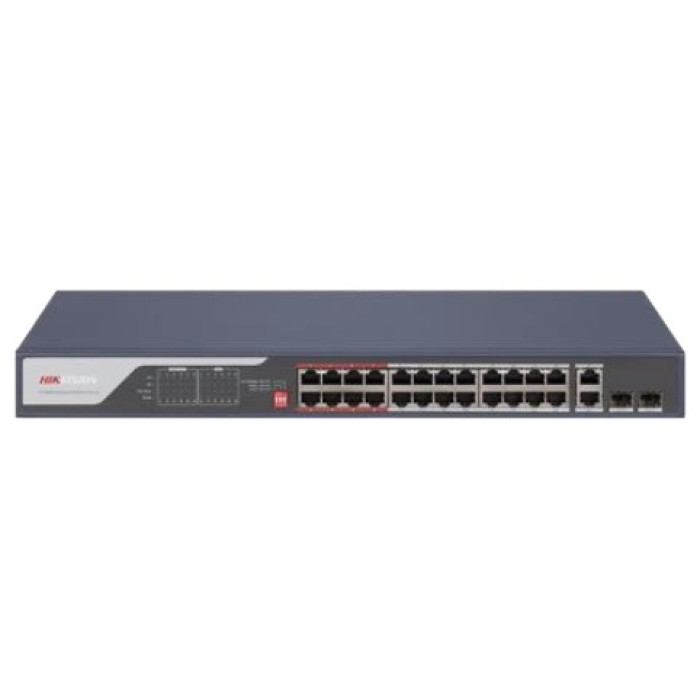 Комутатор 28 портів некерований Hikvision DS-3E0326P-E(C) PoE