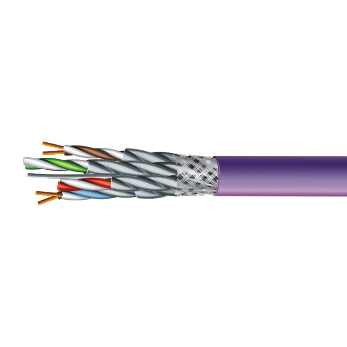 Кабель ЗЗКМ (FTP мідь безгалоговий LSZH) ЗЗКМ Category 7e S/FTP LSZH 4х2х23 AWG (70910151) бухта 500м.