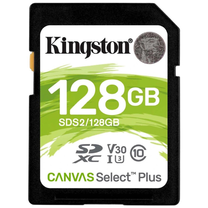 Модуль флеш-пам'яті Kingston 128GB SDXC Canvas Select Plus 100R C10 UHS-I U3 V30