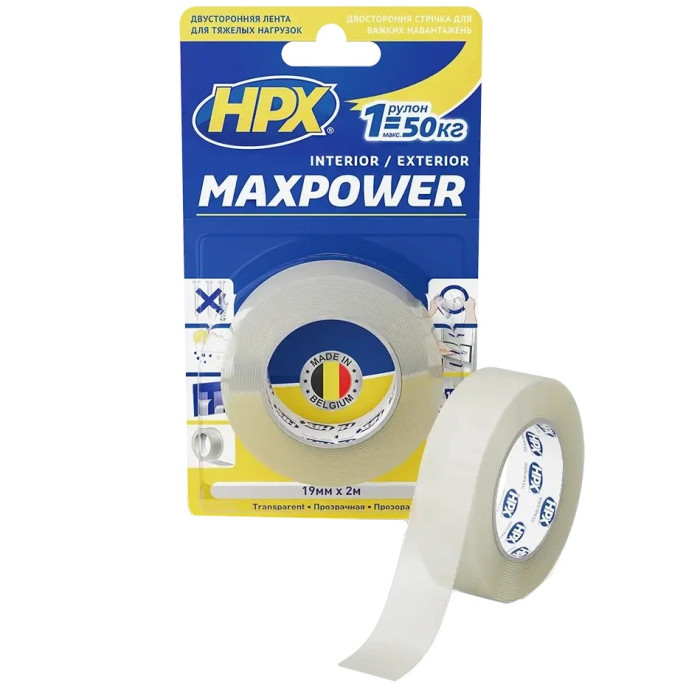 Стрічка двохстороння HPX MAXPOWER HT1905 19мм х 5м