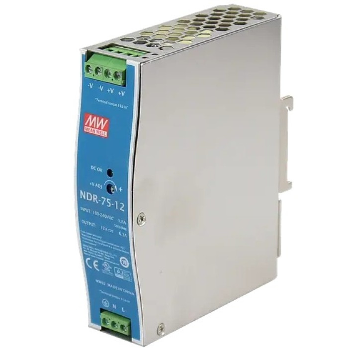 Блок живлення Mean Well NDR-75-12 12В 6.3А