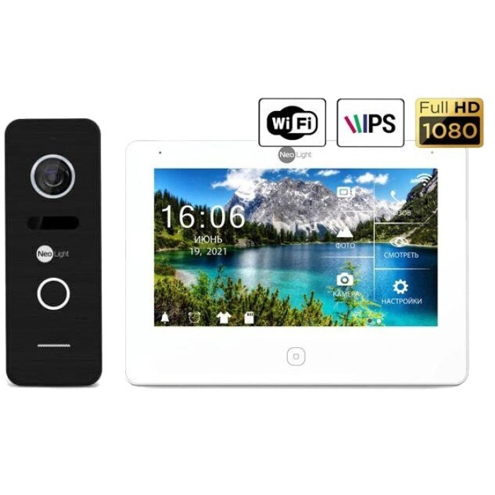 Комплект відеодомофона NeoLight Neolight NeoKIT HD Pro WF Black