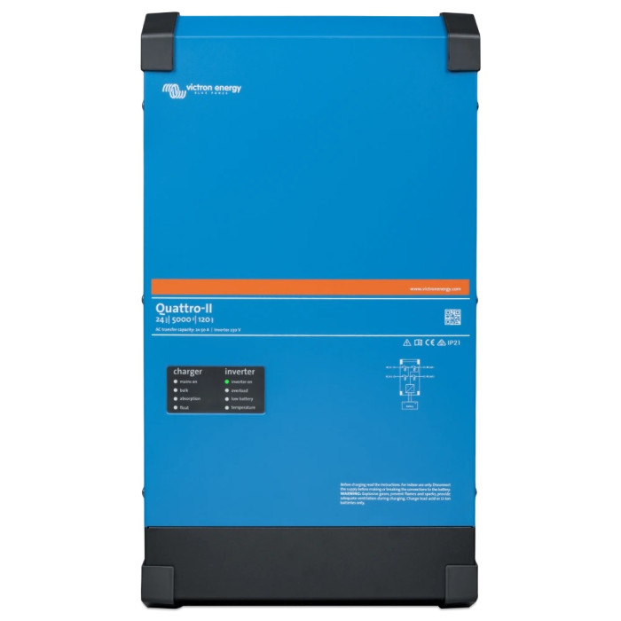 Інвертор Victron Energy VictronEnergy Quattro-II 24/5000/120-50/50 однофазний чиста сину
