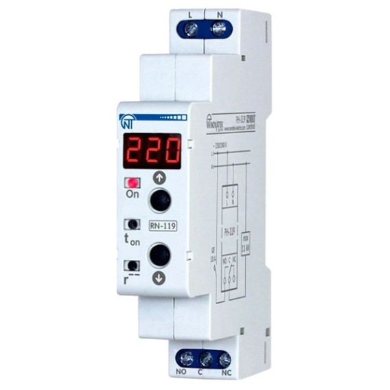 Реле напруги Новатек-Електро РН-119 16A 3.6kVA