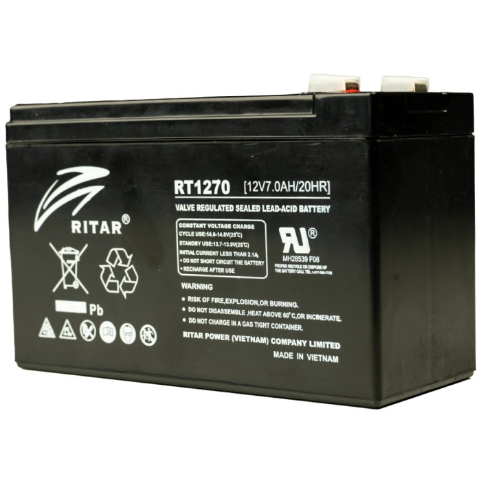 Свинцево-кислотна акумуляторна батарея Ritar RT1270 7А•г 12В