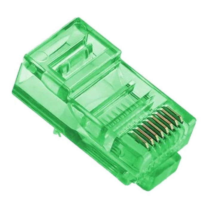 Конектор Ritar RJ-45 8P8C UTP Cat-5 (100 шт/уп.) [зелений]