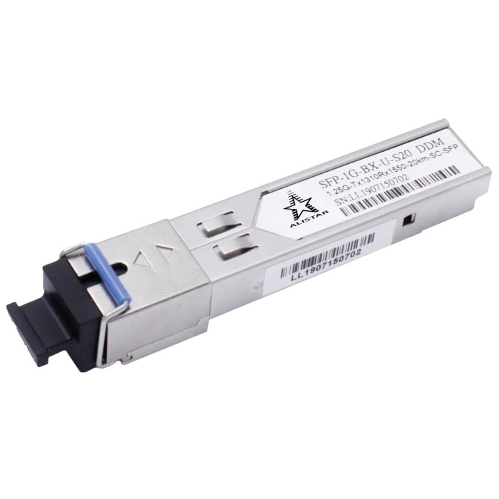 Модуль ALISTAR SFP-1G-BX-U-S20 SFP 1G 1SM WDM SC 20KM TX1310/RX1550nm D