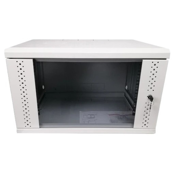 Шафа EServer 6U 600х500х370 скло, сіра