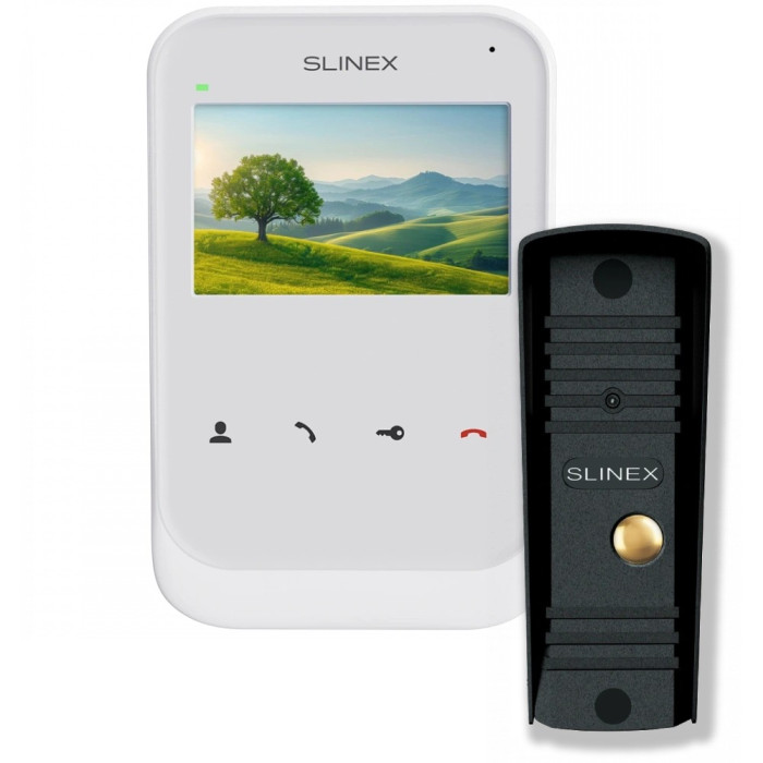 Комплект відеодомофон + панель виклику Slinex SK-04 + ML-16HR black