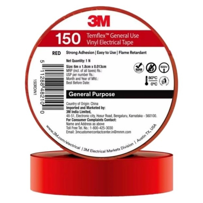 Ізострічка червона 3M 3М Temflex 150