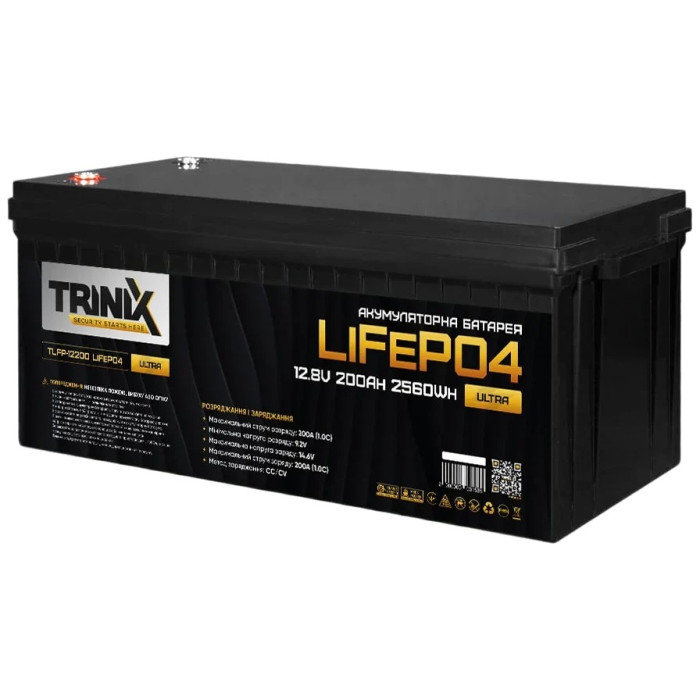 Літієва акумуляторна батарея TRINIX TLFP-12200 Ultra 200А•г 12В