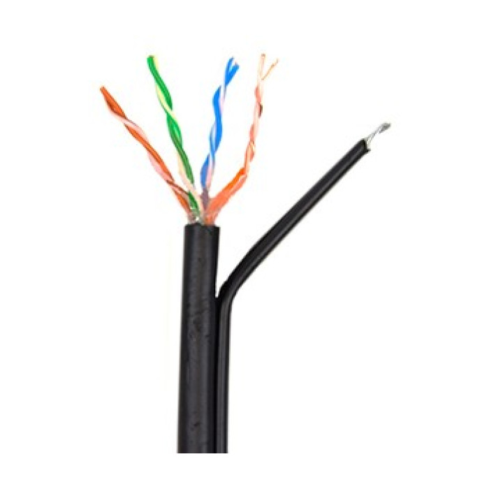 Кабель мережевий UTP з тросом бухта 305м Atis 4*2*0.5-CU PE MT CAT5е
