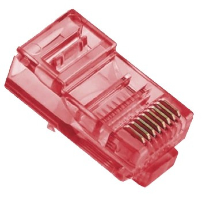 Конектор (100 шт/уп.) Merlion Ritar RJ-45 8P8C UTP Cat-5 Q100 Red