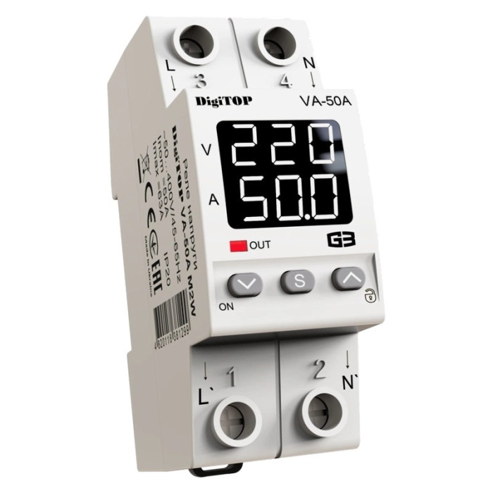 Реле напруги DigiTop VА-50A M2W