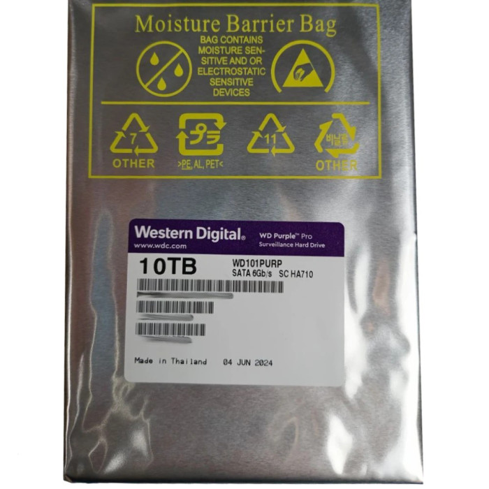 Жорсткий диск внутрішній Western Digital Purple Pro WD101PURP 10Тб