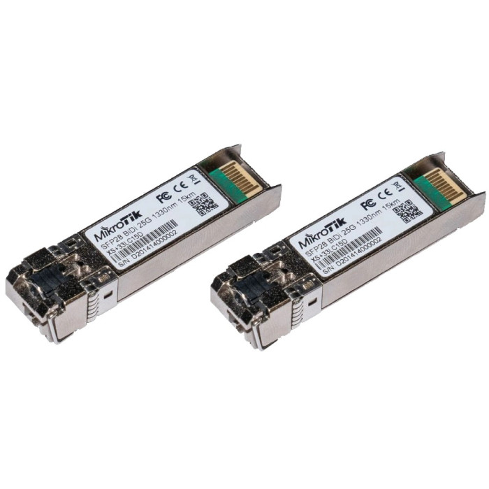 Пара SFP28 модулів MikroTik XS+2733LC15D