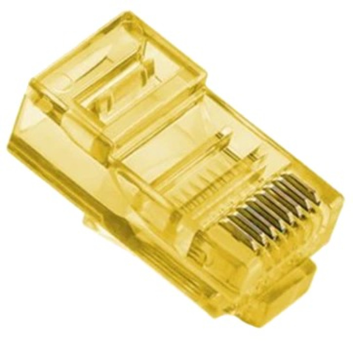 Конектор Ritar RJ-45 8P8C UTP Cat-5 (100 шт/уп.) [жовтий]